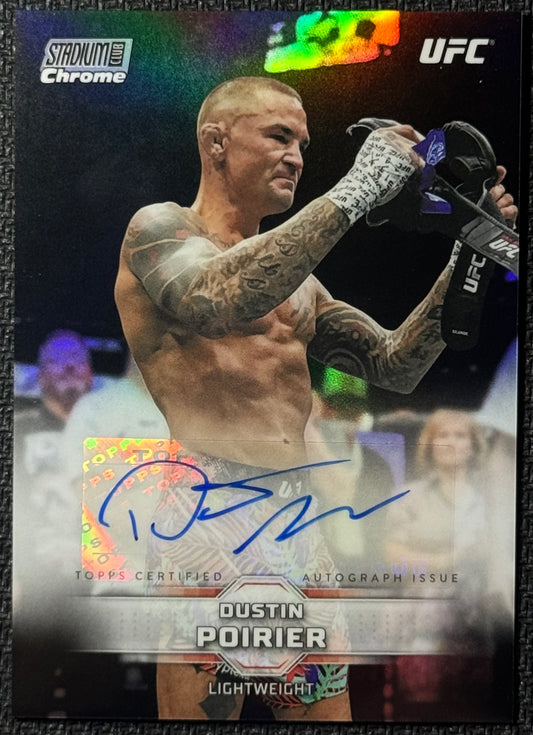 2026 Topps Stadium Club Chrome UFC Dustin Poirier Auto Variation