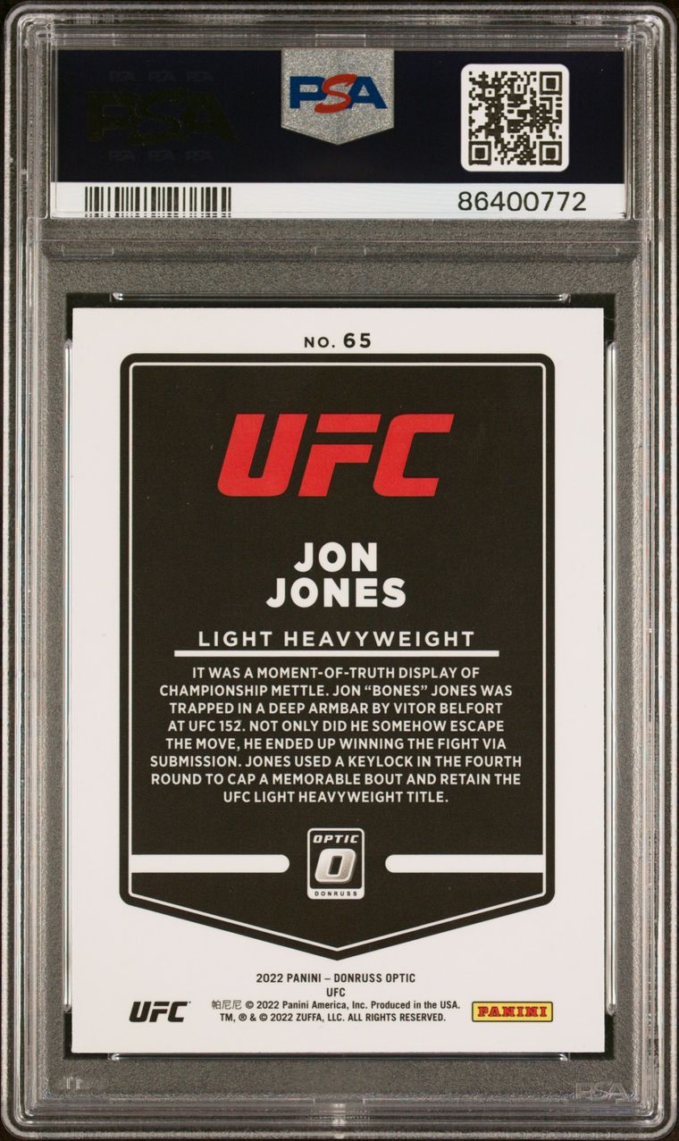 2022 Donruss Optic UFC Jon Jones PSA 10